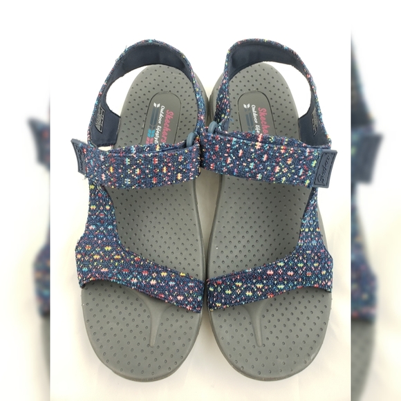 Sketchers  Navy Kicker Sandals 9 W/Box - Picture 6 of 11